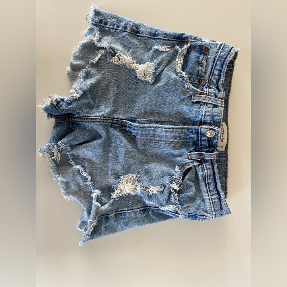 Distressed Denim Shorts